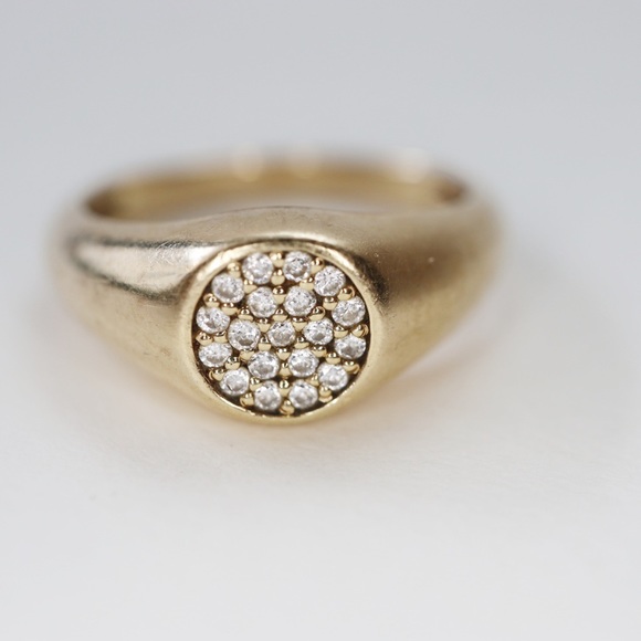 Sydney Evan Oval Pinky Signet Ring 4 - Picture 8 of 8